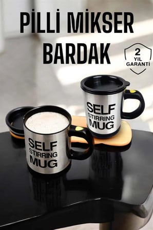 Mikser Kupa Yazılı Mug Bardak Karıştırma Özelliği