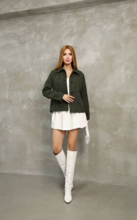 Dalida Balıksırtı Kaşe Ceket TNS-4429