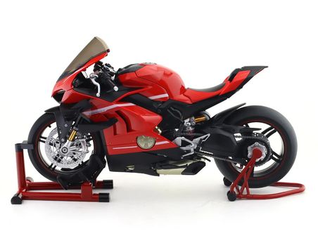 XLG Ducati Superleggera V4 1:7 Ölçek Metal Koleksiyon Motosiklet – Işıklı Sesli Egzoz Duman Efektli 