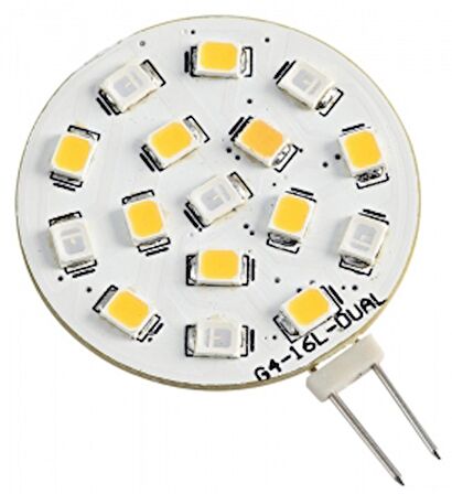 Çift renkli led ampul G4 Soket Beyaz/Mavi 12V 