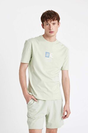 DeFacto Regular Fit Bisiklet Yaka Baskılı Kısa Kollu Tişört C5652AX24HSGN1181