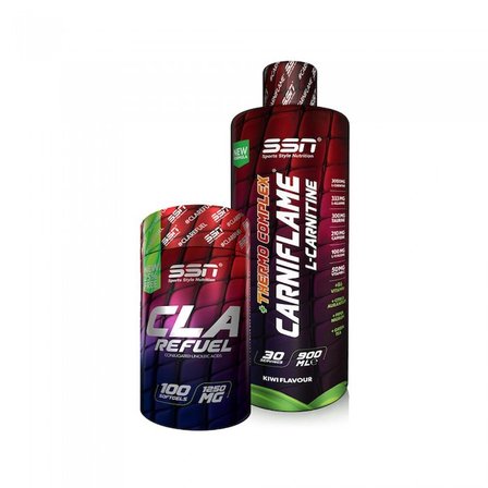 SSN Sports Style Nutrition Yağ Yakma Kombinasyonu (Cla + Carniflame Karnitin 900 ML Kivi)