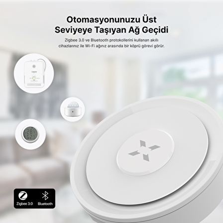 Xenon Smart Zigbee Wi-Fi ve Bluetooth Akıllı Ev Ağ Geçidi, Mobil App Kontrollü Köprü Cihazı Tuya Uyumlu Gateway Hub X7964