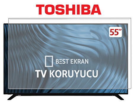 Toshiba 55QV2363DT Tv Ekran Koruyucu - Toshiba 55" inç 139 Ekran 4K Ultra HD Smart QLED TV Ekran Koruyucu