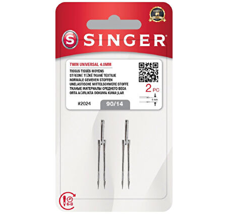 Çift İğne 4Mm. (2'Li Blister/14 No.)