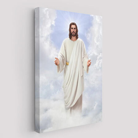 Rab İsa Bulutlarda Göründü, Kilise Hediyesi Hristiyan Kanvas Tablo-5289
