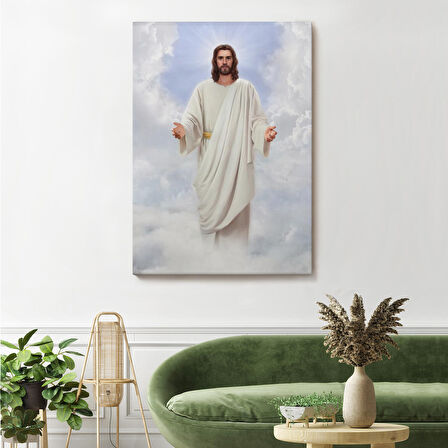 Rab İsa Bulutlarda Göründü, Kilise Hediyesi Hristiyan Kanvas Tablo-5289