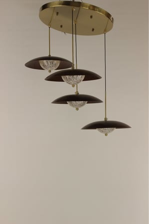 Modern Tasarım 4’lü Ahşap & Gold Sarkıt Avize