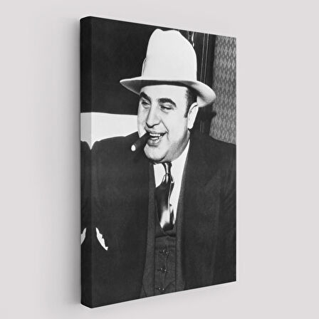 Ünlü Sabıka Fotoğrafı Posteri, Ünlü Mafya Patronu, Al Capone Kanvas Tablo-5292