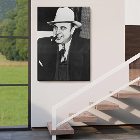 Ünlü Sabıka Fotoğrafı Posteri, Ünlü Mafya Patronu, Al Capone Kanvas Tablo-5292