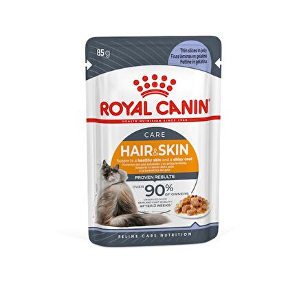 Royal Canin Hair&Skin Tüy ve Deri Sağlığı için Jöle İçerisinde Yaş Kedi Maması 85g