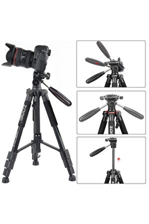 Q111 Profesyonel Alüminyum Tripod 5 Kg Taşıma Kapasiteli