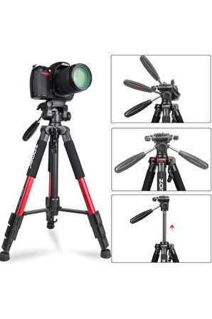 Q111 Profesyonel Alüminyum Tripod 5 Kg Taşıma Kapasiteli