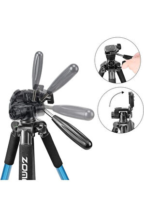 Q111 Profesyonel Alüminyum Tripod-5 Kg Taşıma Kapasiteli