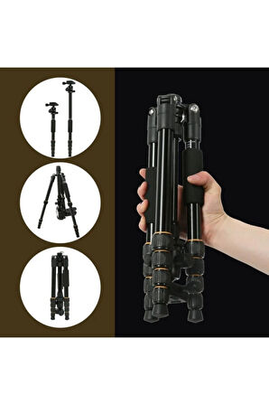 Canon Nikon Dslr Makineler Ile Uyumlu Tam Profesyonel Tripod 156cm Hidrolik Kafa
