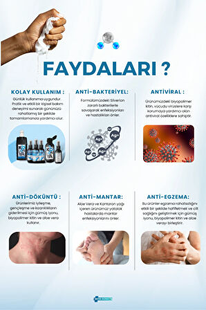 Gümüş İyonlu Dezenfektan Kolonya 100 ml