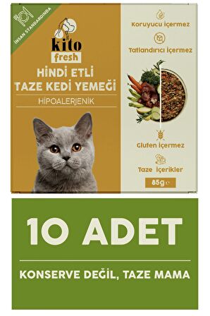 Hindi Etli Kedi Kito Fresh X 10 (850 gr)