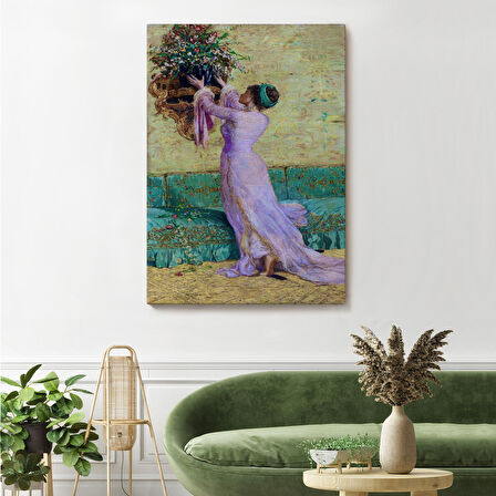 Vazo Yerleştiren Kız Osman Hamdi Bey Kanvas Tablo-5295