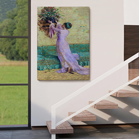 Vazo Yerleştiren Kız Osman Hamdi Bey Kanvas Tablo-5295