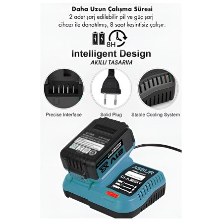 6PCS USTA ELEKTRİKLİ ALET SETİ ŞARJLI=21V SPRAL TAŞLAMA - HİLTİ - BAĞ MAKAS - SOMUN SÖKME - DARBELİ 