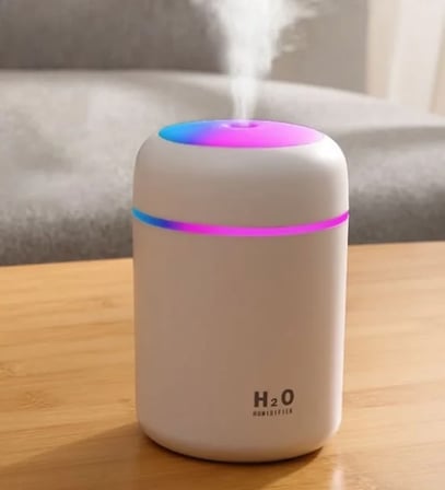 H2O LED Işıklı Mini Oda Hava Nemlendirici (5297)