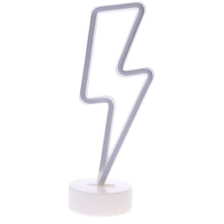Dekoratif Şimşek Şeklinde Pilli Neon Led Lamba Süs Masa Lambası (5297)