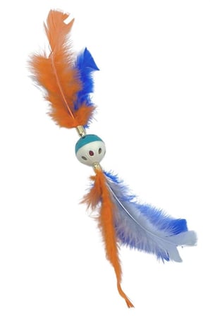 Go İthalat Tüylü Püsküllü Sesli Kedi Oyuncağı Çok Renkli 35 cm