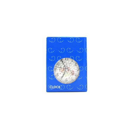 TWIN BELL ALARM CLOCK YUVARLAK MASA ÇALAR SAAT METAL KASA ESKİTME DESENLİ PİLLİ - IŞIKLI ÇAP: 10CM B