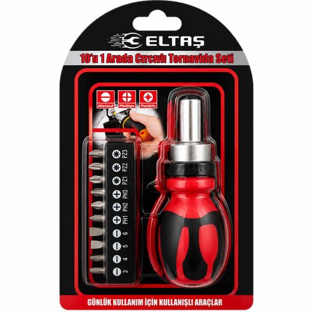10IN1 SİLİKON SAP - CR-V CIRCIRLI TORNAVİDA BİTS SETİ PH1-PH2-PH-3 - PZ1-PZ2-PZ3 MANYETİK UÇ TUTUCU 
