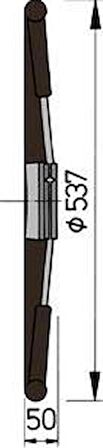 Vetus dümen, tip KS55Z Siyah Ø 537 mm