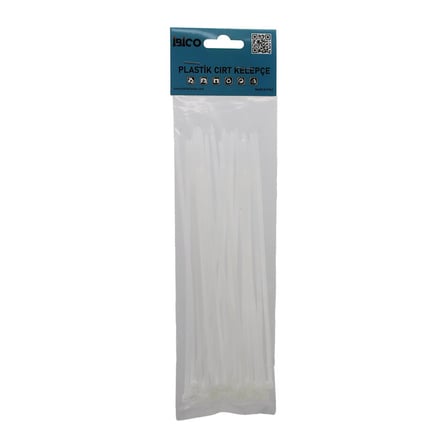 25PCS   BEYAZ   3.6X200MM  PLASTİK CIRT KELEPÇE (5297)
