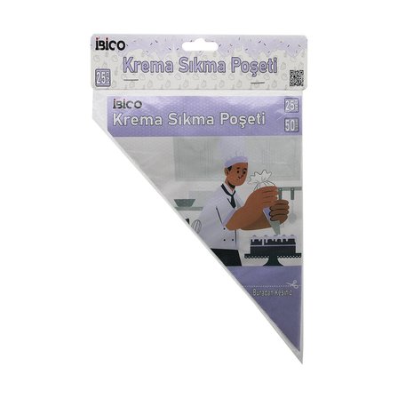 NAYLON 25CM 50PCS KREMA SIKMA POŞETİ TORBASI (5297)