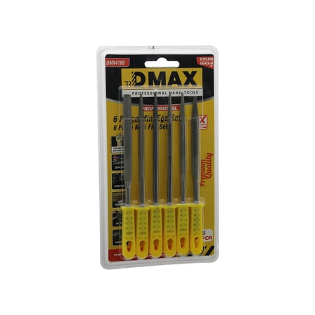 6PCS MİNİ ÇELİK EĞE SETİ DÜZ - YUVARLAK - YARI DAİRESEL - KARE - ÜÇGEN (5297)