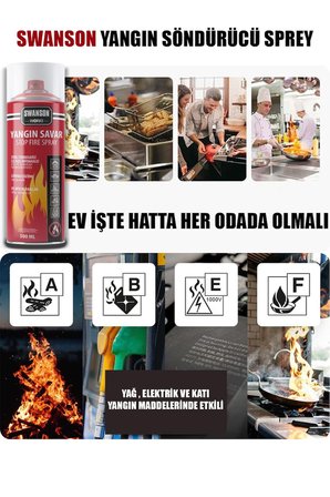 3 ADET YANGIN SÖNDÜRÜCÜ - YANGIN SAVAR SPREY 500ML + 500 ML + 500 ML  EV - OFİS - OTO ARAÇ   ATEŞ BO