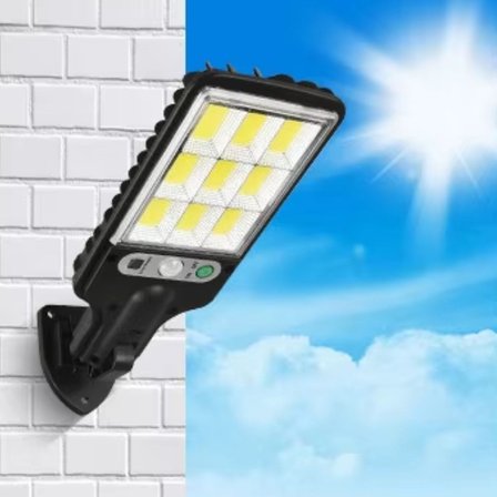 3 Farklı İşık Modlu Güneş Enerjisiyle Şarj Olan Dış Mekan Uyumlu Kumandalı Solar Duvar Ledi̇ (5297)