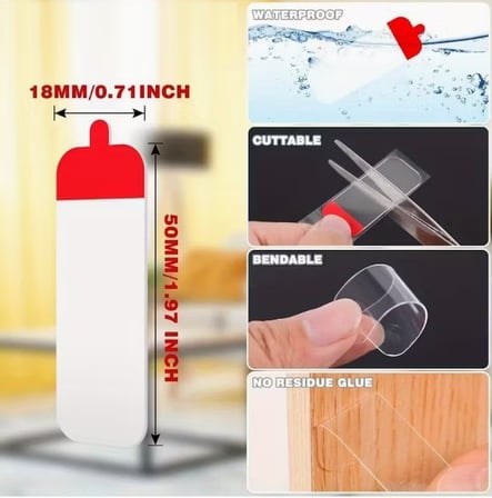 60 Parça Kolay Açılır Güçlü Çift Taraflı Bant 18mm*50mm (5297)