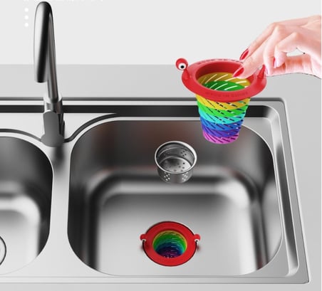 Renkli 6 Kademeli Lavabo Süzgeci (5297)