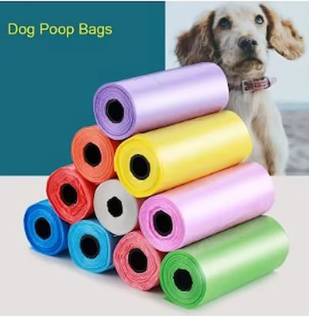 Köpek Dışkı Poşeti 4lü Düz Renk Set (5297)