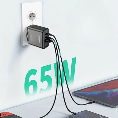 65W Hızlı Şarj Edebilen TYPE C uçlu Şarj Aleti (5297)