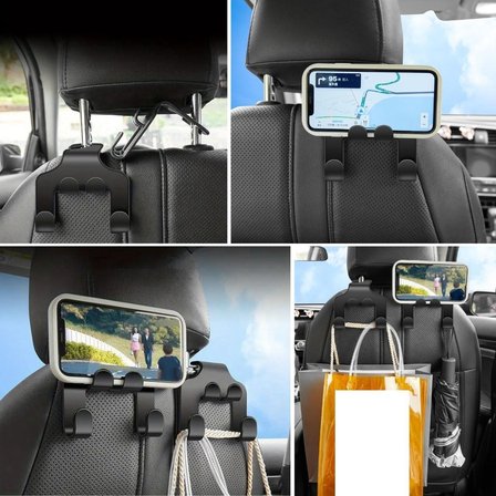 Oto Koltuk Arkası Düzenleyici Organizer Askılıklı Telefon,Tablet Tutucu (5297)