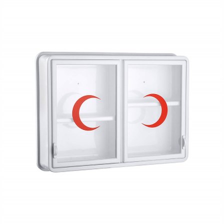 CAM 2 KAPAKLI ECZA DOLABI 35x49x10 cm (5297)