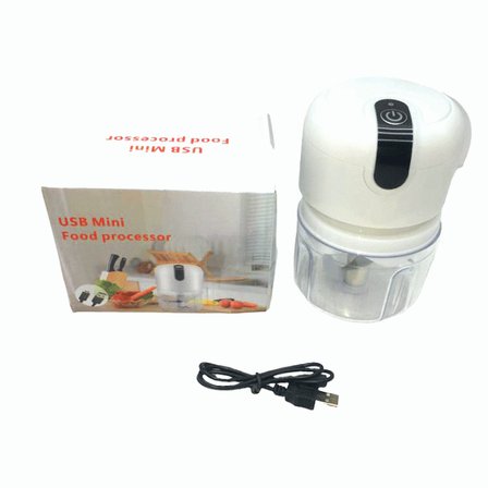 USB MİNİ FOOD PROCESSOR USB ŞARJLI MİNİ 3 BIÇAK BLENDER RONDO DOĞRAYICI 250ML - 45W (5297)