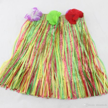 Hawaii Hula Eteği Karışık Renk 40 cm (5297)