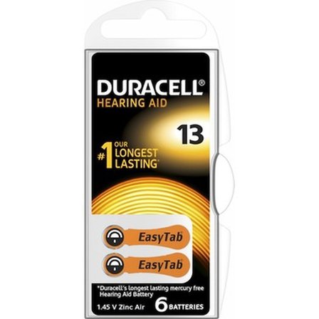 DURACELL 13 İŞİTME CİHAZI KULAK PİLİ 6 PARÇA  KUTU (5297)