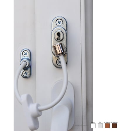 Anahtarlı Halatlı Pvc Kapı Pencere Emniyet Kilidi (5297)