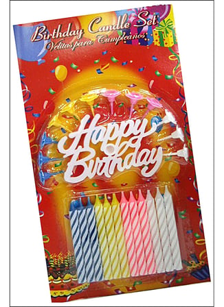 Go İthalat Happy Birthday Yazılı Doğum Günü Mumu 12 Adet Rengarenk 8 cm