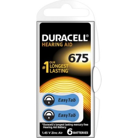DURACELL 675 İŞİTME CİHAZ KULAK PİLİ 6 PARÇA  1 KUTU (5297)