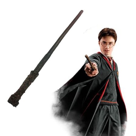 Harry Potter Asası 30 cm Sert Plastik Kahverengi Yetişkin Kostüm Aksesuarı