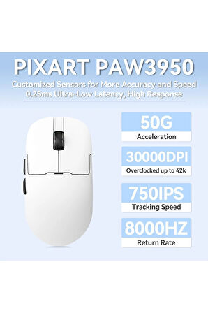 AJ159 APEX 8K Oyun Mouse, 3 Modlu TFT Ekranlı Manyetik Şarj İstasyonu,PAW3950 Sensör, 56 Gram