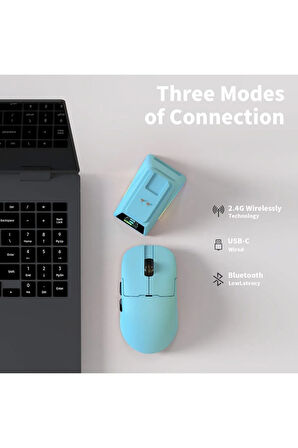 AJ159 APEX 8K Oyun Mouse, 3 Modlu TFT Ekranlı Manyetik Şarj İstasyonu,PAW3950 Sensör, 56 Gram